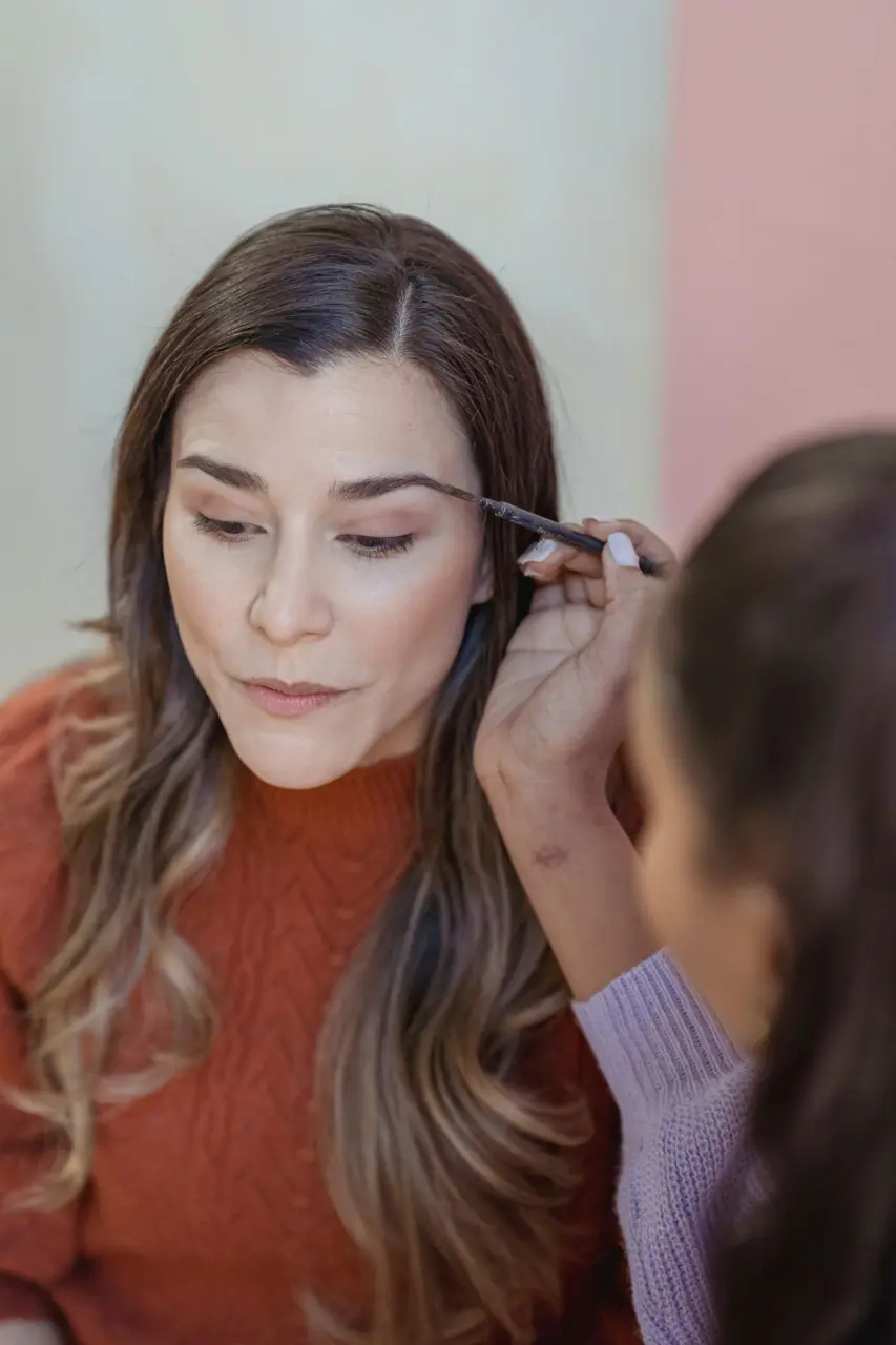 Brow brushed into shape